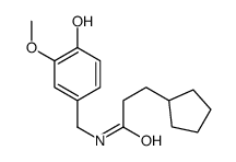 3-cyclopentyl-N-[(4-hydroxy-3-methoxyphenyl)methyl]propanamide结构式