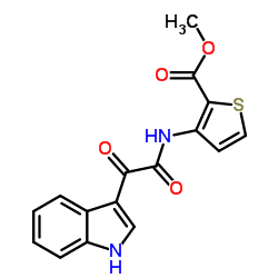 Methyl 3-{[1H-indol-3-yl(oxo)acetyl]amino}-2-thiophenecarboxylate结构式