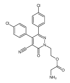 2-[3,4-bis(4-chlorophenyl)-5-cyano-6-oxopyridazin-1-yl]ethyl 2-aminoacetate Structure