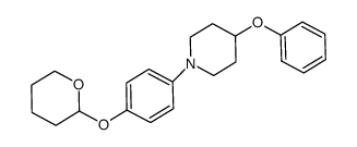 4-phenoxy-1-(4-((tetrahydro-2H-pyran-2-yl)oxy)phenyl)piperidine Structure