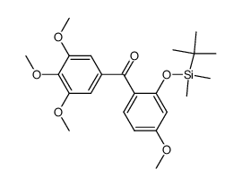 (2-((tert-butyldimethylsilyl)oxy)-4-methoxyphenyl)(3,4,5-trimethoxyphenyl)methanone Structure