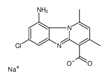 9-Amino-7-chloro-1,3-dimethylpyrido[1,2-a]benzimidazole-4-carboxylic acid sodium salt Structure