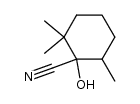 1-hydroxy-2,2,6-trimethyl-cyclohexanecarbonitrile Structure