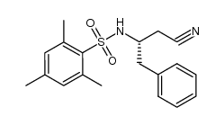 N-[(1S)-1-cyanomethyl-2-phenylethyl]-2,4,6-trimethylbenzenesulfonamide结构式