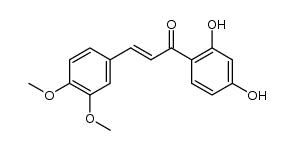 (E)-1-(2,4-dihydroxyphenyl)-3-(3,4-dimethoxyphenyl)prop-2-en-1-one结构式