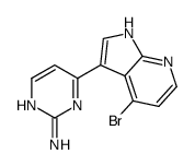 4-(4-溴-1H-吡咯并[2,3-B]吡啶-3-基)-2-嘧啶胺结构式