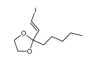 1-iodo-3,3-ethylenedioxy-1E-octene结构式