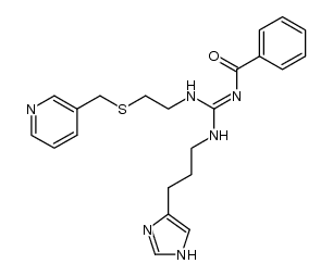 N-benzoyl-N'-[3-(imidazol-4-yl) propyl]-N"-[2-[(pyrid-3-yl)methylthio]ethyl]-guanidine结构式