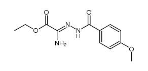 (Z)-ethyl 2-amino-2-(2-(4-methoxybenzoyl)hydrazono)acetate Structure