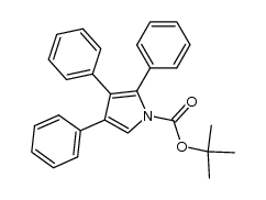 N-tert-butoxycarbonyl-2,3,4-triphenylpyrrole结构式