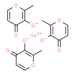 Gallium tris(2-methyl-4-oxo-4H-pyran-3-olate) structure