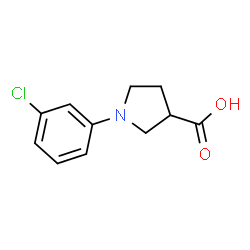 1-(3-Chlorophenyl)-3-pyrrolidinecarboxylic acid结构式