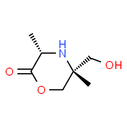 2-Morpholinone,5-(hydroxymethyl)-3,5-dimethyl-,trans-(9CI) picture