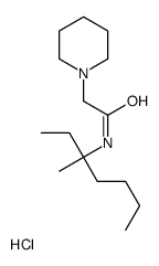 N-(3-methylheptan-3-yl)-2-piperidin-1-ylacetamide,hydrochloride结构式
