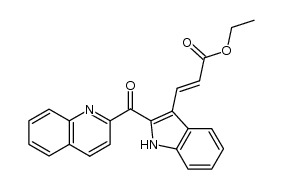 2-[3-(ethyl-β-acrylyl)]indolyl-2-quinolyl ketone结构式