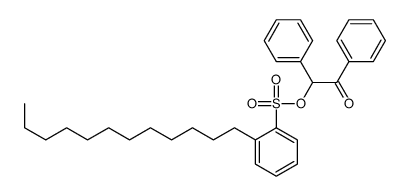 (2-oxo-1,2-diphenylethyl) 2-dodecylbenzenesulfonate结构式