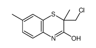 2-(chloromethyl)-2,7-dimethyl-4H-1,4-benzothiazin-3-one结构式