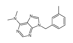 N,N-dimethyl-9-[(3-methylphenyl)methyl]purin-6-amine结构式