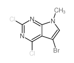 5-Bromo-2,4-dichloro-7-methyl-7H-pyrrolo[2,3-d]pyrimidine structure