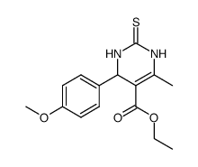 ETHYL 4-(4-METHOXYPHENYL)-6-METHYL-2-THIOXO-1,2,3,4-TETRAHYDRO-5-PYRIMIDINECARBOXYLATE结构式