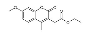 (7-methoxy-4-methyl-2-oxo-2H-chromen-3-yl)-acetic acid ethyl ester Structure