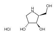(2S,3R,4R)-2-(hydroxymethyl)pyrrolidine-3,4-diol hydrochloride结构式