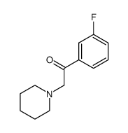 1-(3-fluorophenyl)-2-piperidin-1-ylethanone结构式
