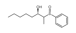 (3R)-2-(phenylsulfinyl)octan-3-ol结构式
