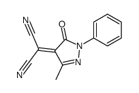 2-(1,5-dihydro-3-methyl-5-oxo-1-phenyl-4H-pyrazol-4-ylidene)propanedinitrile结构式