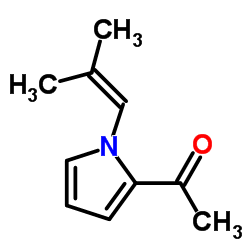 Ethanone, 1-[1-(2-methyl-1-propenyl)-1H-pyrrol-2-yl]- (9CI) Structure