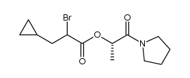 (1S)-1-methyl-2-oxo-2-tetrahydro-1H-pyrrolylethyl 2-bromo-3-cyclopropylpropanoate结构式