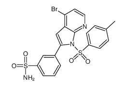 3-{4-Bromo-1-[(4-methylphenyl)sulfonyl]-1H-pyrrolo[2,3-b]pyridin- 2-yl}benzenesulfonamide Structure