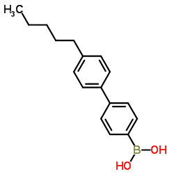 (4'-Pentyl-4-biphenylyl)boronic acid structure