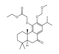 ethyl 2-(((4bS,8aS)-2-isopropyl-3-(methoxymethoxy)-4b,8,8-trimethyl-10-oxo-4b,5,6,7,8,8a,9,10-octahydrophenanthren-4-yl)oxy)acetate Structure
