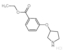 Ethyl 3-(3-pyrrolidinyloxy)benzoate hydrochloride结构式