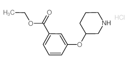 Ethyl 3-(3-piperidinyloxy)benzoate hydrochloride结构式