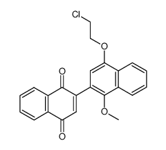 2-(4-(2-Chlorethoxy)-1-methoxy-2-naphthyl)-1,4-naphthochinon结构式