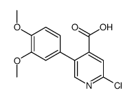 2-chloro-5-(3,4-dimethoxyphenyl)pyridine-4-carboxylic acid结构式