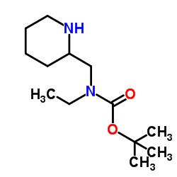 2-Methyl-2-propanyl ethyl(2-piperidinylmethyl)carbamate结构式