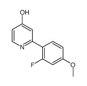 2-(2-fluoro-4-methoxyphenyl)-1H-pyridin-4-one结构式