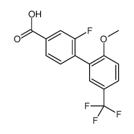 3-fluoro-4-[2-methoxy-5-(trifluoromethyl)phenyl]benzoic acid结构式
