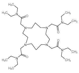 1,4,8,11-四(二乙氨甲酰基甲基)-1,4,8,11-四氮杂环十四烷结构式