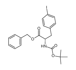 N-[tert-butyl-carbonyl]-4-iodo-L-phenylalanine phenylmethyl ester structure