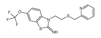 3-[2-(pyridin-2-ylmethylsulfanyl)ethyl]-6-(trifluoromethoxy)-1,3-benzothiazol-2-imine结构式