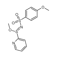 S-Methoxy-N-(p-methoxyphenylsulfonyl)-S-(2-pyridyl)sulfimid结构式