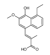 (Z)-3-(5-ethyl-4-hydroxy-3-methoxynaphthalen-1-yl)-2-methylprop-2-enoic acid Structure