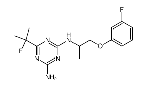 2-amino-4-(α-fluoro, α-methyl ethyl)-6-[2-(3'-fluorophenoxy)-1-methyl-ethylamino]-s-triazine结构式