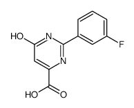 2-(3-FLUOROPHENYL)-6-OXO-1,6-DIHYDROPYRIMIDINE-4-CARBOXYLIC ACID structure