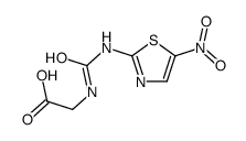 N-(5-nitro-2-thiazolyl)-N'-carboxymethylurea结构式