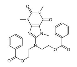 2-[2-benzoyloxyethyl-(1,3,7-trimethyl-2,6-dioxopurin-8-yl)amino]ethyl benzoate结构式